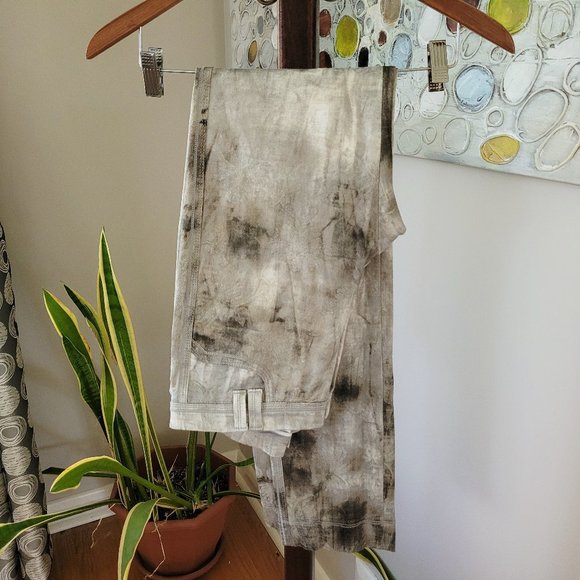 Beate Heymann Street Couture Watercolour Damask Print Jeans EU 38/US 8 - Picture 3 of 14